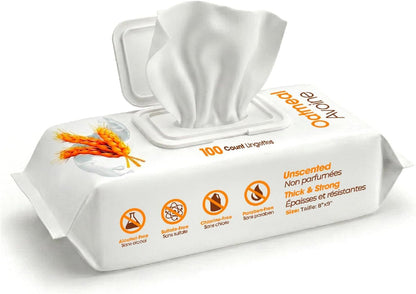 Best Pet Supplies Cleaning Dog Wipes - Hydrating Aloe, 100 Count | Unscented, Large 8X9" Pet Wipes, Vitamin E, Puppy & Cat Safe, Gentle Grooming, Resealable Pouch Prevents Drying10