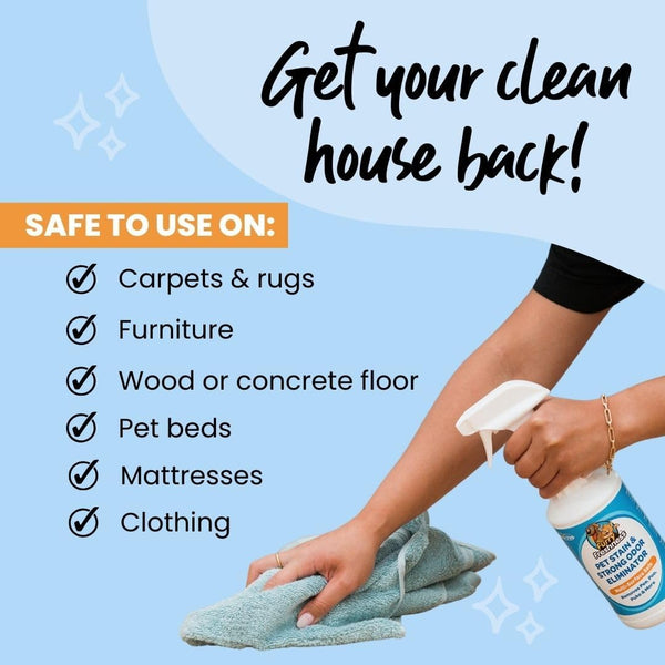 Furryfreshness Extra Strength Cat or Dog Pee Stain & Permanent Odor Remover + Smell Eliminator -Removes Stains from Pets & Kids Including Urine or Blood- Lifts Old Carpet Stains- (2 Pack)3