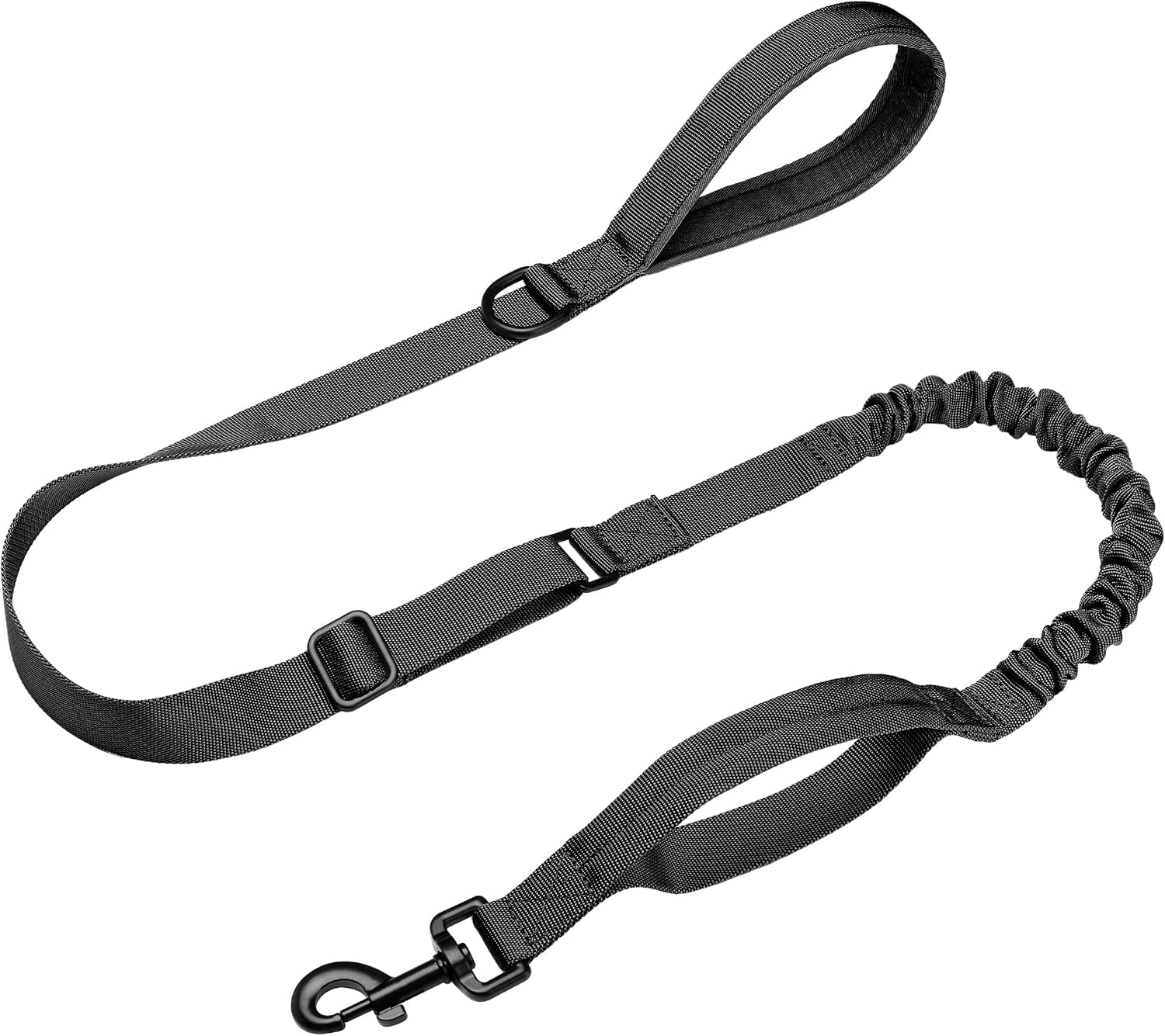 forestpaw-tactical-dog-leash-for-large-dogs-khaki-4-5ft-heavy-duty-bungee-shock-absorption-2-padded-handles-for-training-running-walking