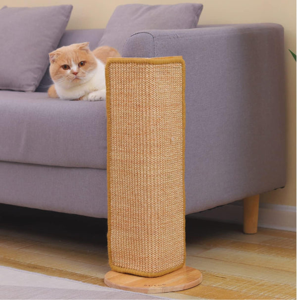 SHENGOCASE 2-Pack 24.5" Tall No Drilling Wall Sofa Couch Corner Cat Sisal Scratcher,Scratching Post,Replaceable Sisal Scratch Pad Mat, Couch Protector8