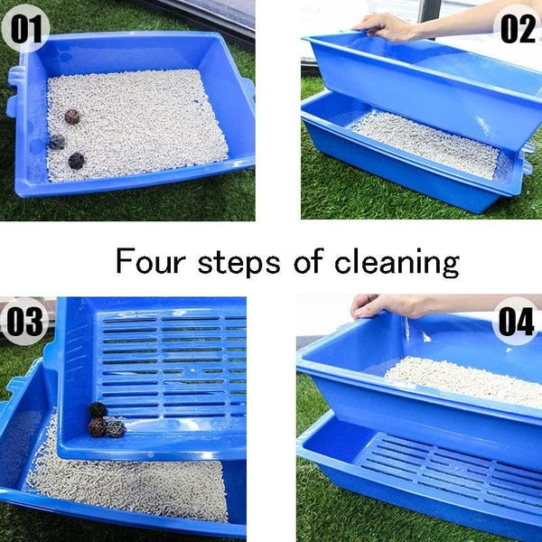 Dog Potty Training Toilet ﻿ Cat Toilet Bedpan Plastic Litter Box with Tray Rabbit Pee for Cats Pad Pet Trainer3