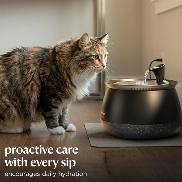 BISSELL Hydratewell Cat Water Fountain, 91Oz, 4408 | Wireless Pump; Slimeshield Technology; 5-Layer Filtration; Ultra-Quiet Operation; Automatic Dispensing6