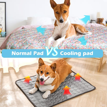 Dog Cooling Mat, Cat Self Cool Ice Pads,Lightweight Pet Cooling Pad Blanket Bed Cover,Puppies Summer Cool Tech Fabric,Washable Dog Sleeping Mat for Home & Outdoor,Keep Cool for Pets6