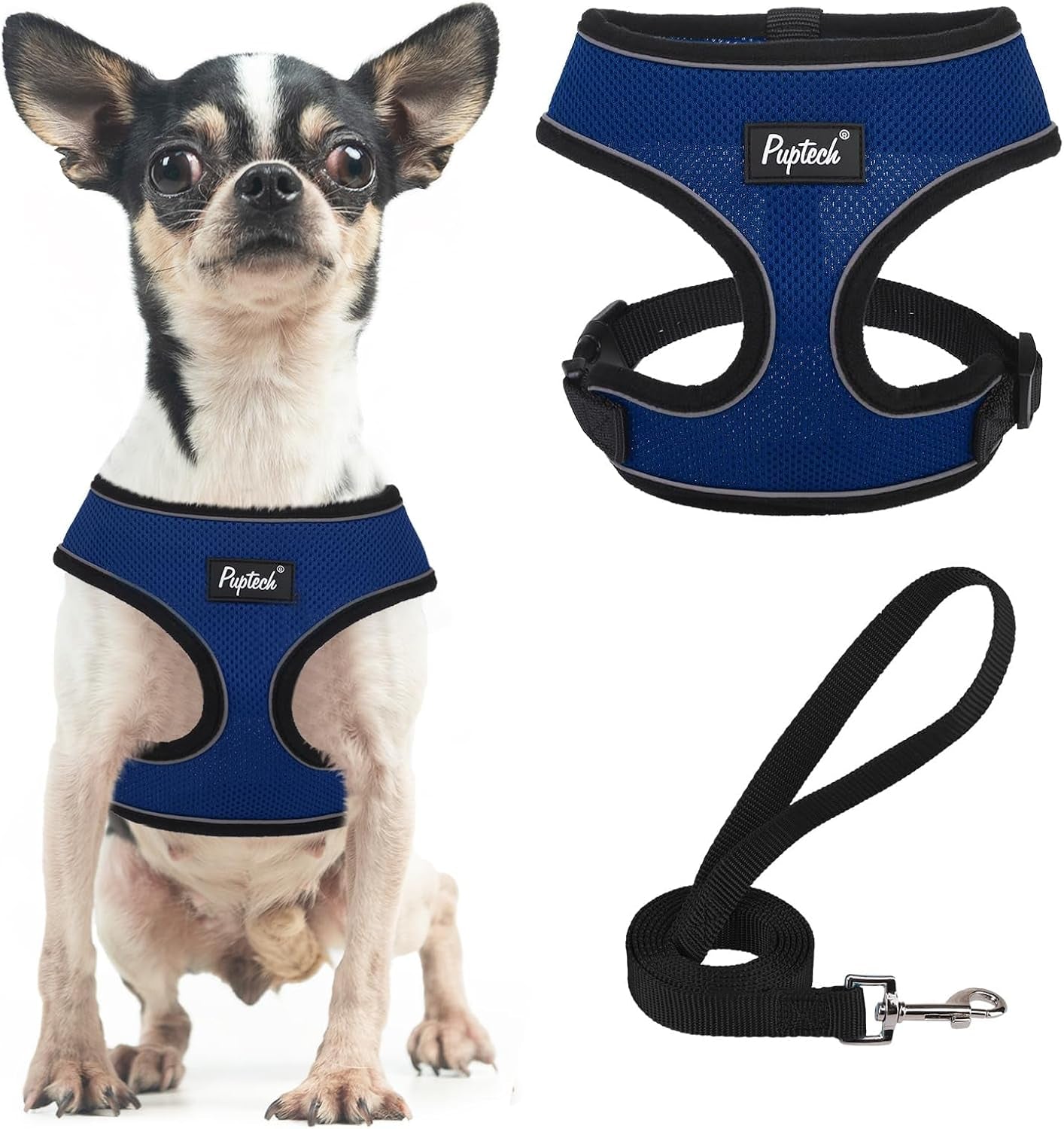 pupteck-soft-mesh-dog-harness-small-sized-and-leash-set-pet-puppy-cat-comfort-padded-vest-no-pull-harnesses-beige-s