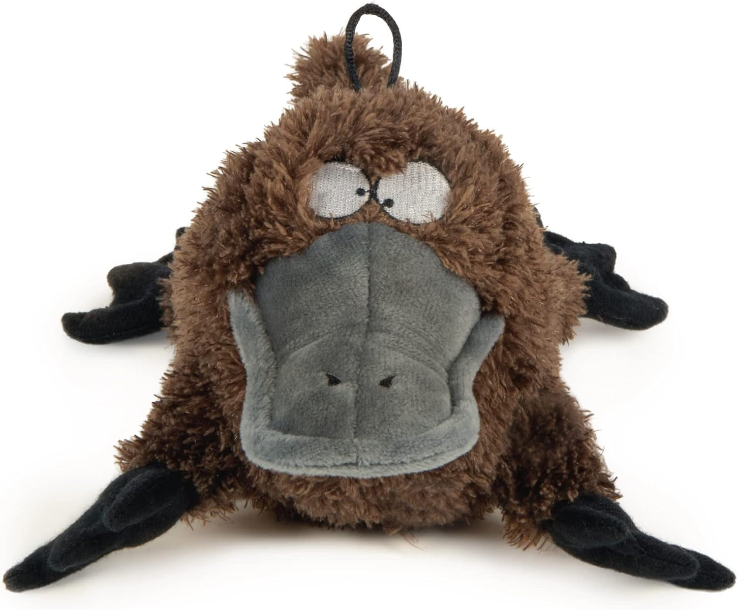 trustypup-strong-n-silent-platypus-silent-squeak-plush-dog-toy-chew-guard-technology-brown-large