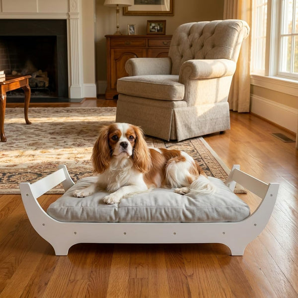 Perugina Wood Elevated Dog Bed Frame & Mattress,Walnut Pattern,L 80 Lb | Trainer Recommended Dutchdesign Sturdy Attractive Dog Furniture15