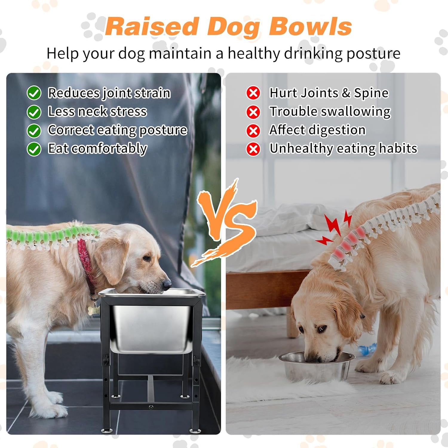 3-gallon-elevated-dog-water-bowl-raised-stand-for-large-dogs-4-adjustable-heights-9-65-15-16-in-stand-3-gallon-bowl-14-x-10-6-x-5-9-in-size-indoor-outdoor-use-easy-to-clean