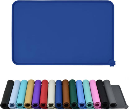 Reopet Silicone Pet Feeding Mat - Waterproof & Non-Slip Dog Cat Placemat | High Raised Edges Prevent Food & Water Spills to Protect Floors, Easy to Clean, Fit for Dog Cat Bowls29