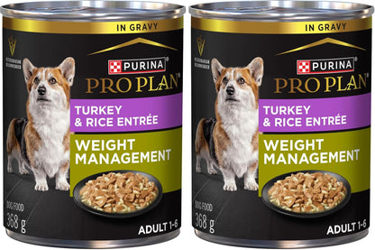 Purina Pro Plan Weight Management Wet Dog Food Turkey and Rice Entree in Gravy - (Pack of 12) 13 Oz. Cans11