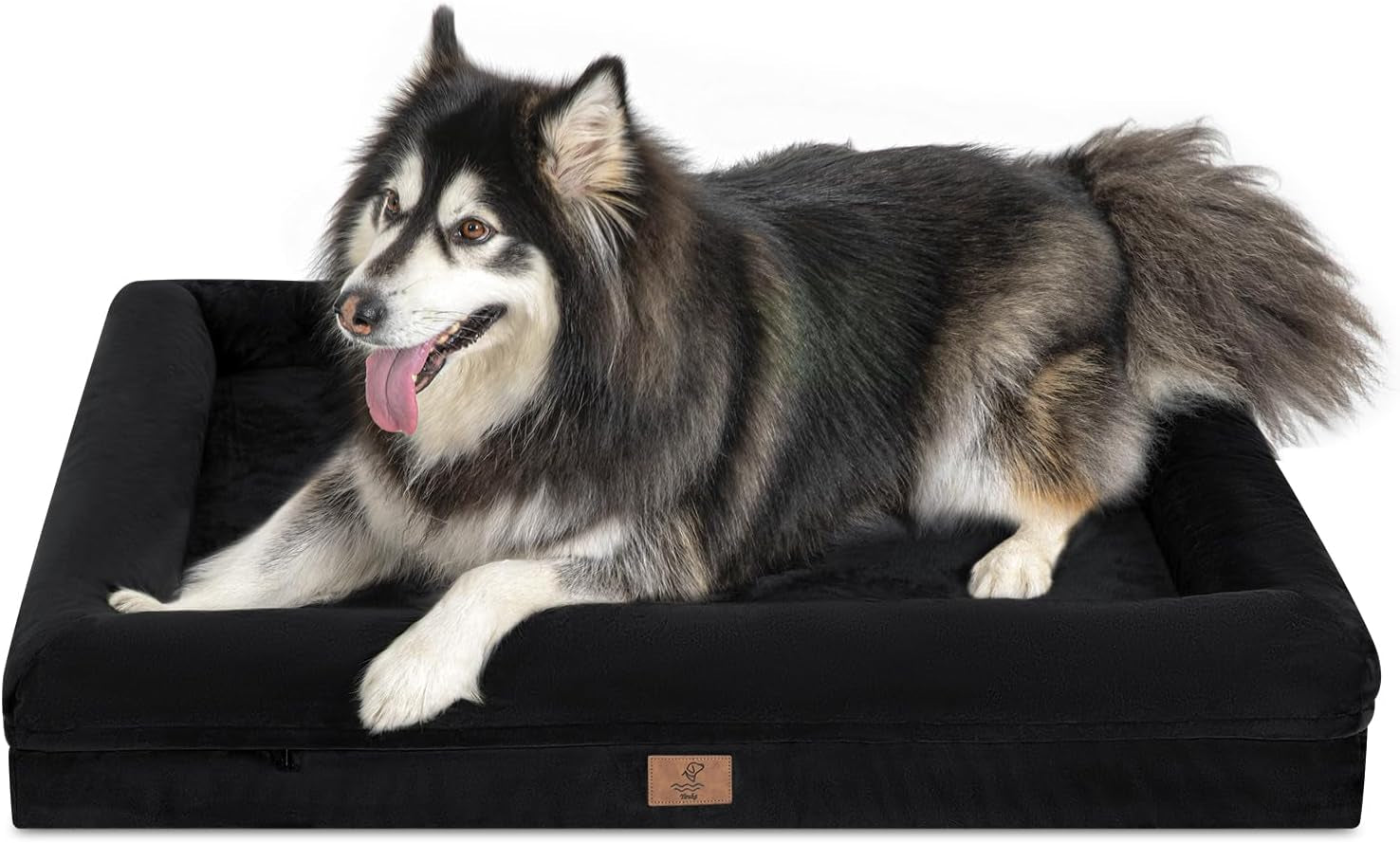 xl-orthopedic-waterprood-dog-bed-for-extra-large-size-dogs-360-degree-bolster-support-egg-crate-foam-waterproof-liner-non-slip-bottom-machine-washable-cover-45-x-35-inch