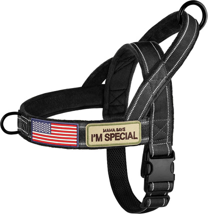 Forestpaw No Pull Dog Harness with Large Handle,Comfortable,L,Brown | Adjustable Fits Chest 26-31",50-80 Lbs,Slip On,Quick Release,Easy Control,Soft Padded,For Medium Large Dogs Walking Training12