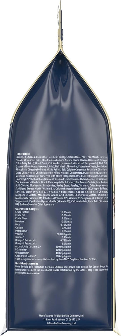 Blue Buffalo Life Protection Formula Chicken Senior 7+ Dry Dog Food, 5 Lb | Real Chicken #1 Ingredient, Glucosamine & Chondroitin for Joint Health & Mobility, Antioxidant-Rich Lifesource Bits,4