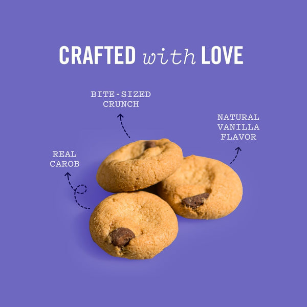 Three Dog Bakery Mini Carob Chip Cookie Crunchy Dog Treats - 8 Oz Bag | Made with Real Ingredients - Bite-Sized Crunchy Treats for Dogs4