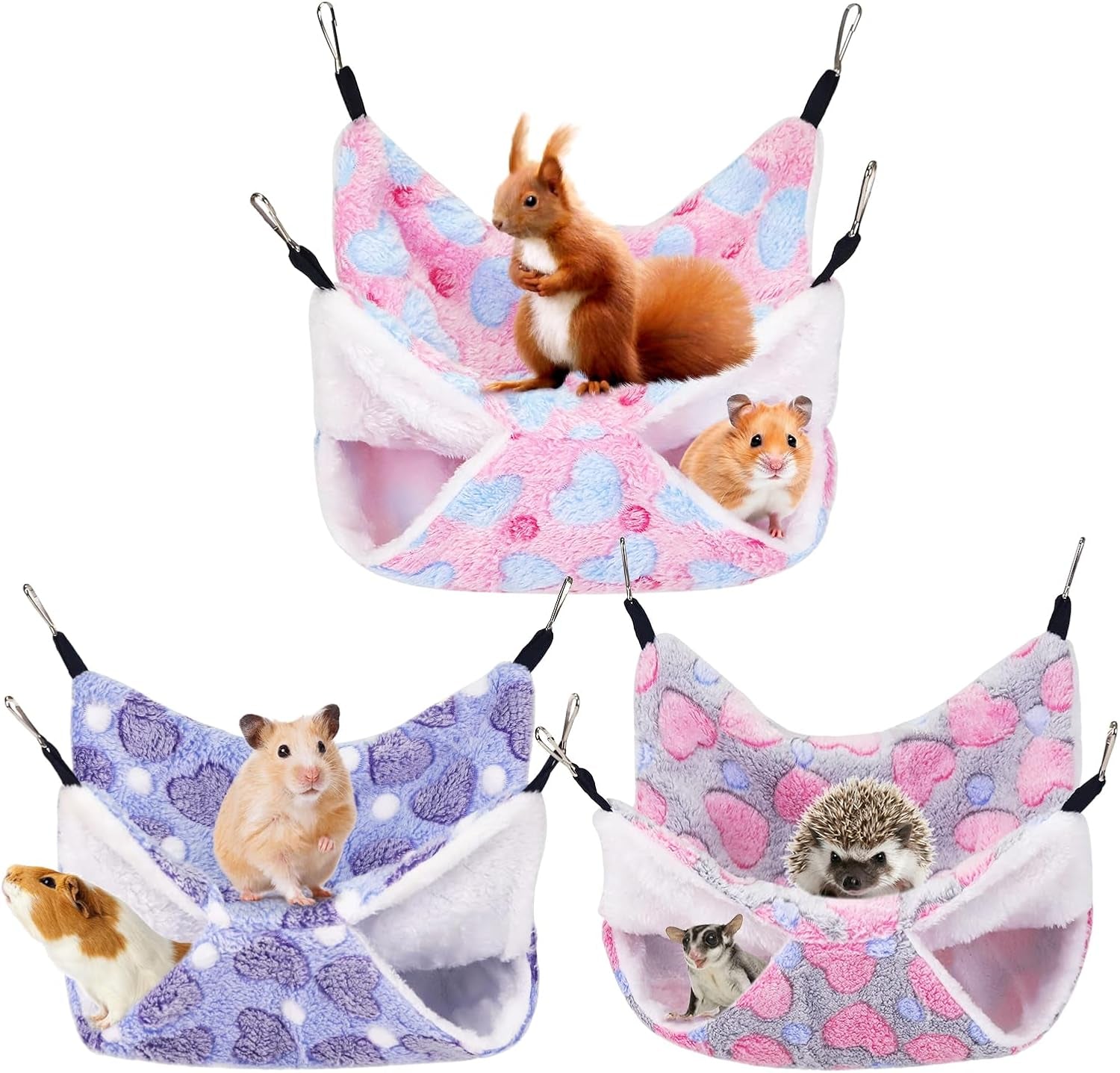 yedsintu-3-pcs-guinea-pig-hammock-rat-ferret-hanging-hammock-guinea-pig-accessories-for-small-animals-chinchilla-parrot-sugar-glider-ferret-hamster-squirrel-11-11