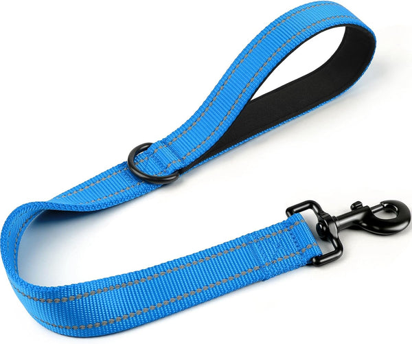 Joytale Short Dog Leash for Close Control & Training, 18", Black | Padded Comfort Handle, Reinforced Nylon Webbing, Secure Metal Clip, for Busy Streets & Heel Training24