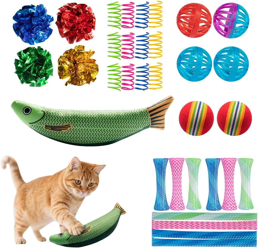 cat-toys-33-pack-delightful-interactive-variety-set-for-cats-kittens-with-catnip-toy-crinkle-balls-cat-ball-toys-springs-to-reduce-anxiety-destructive-behaviour