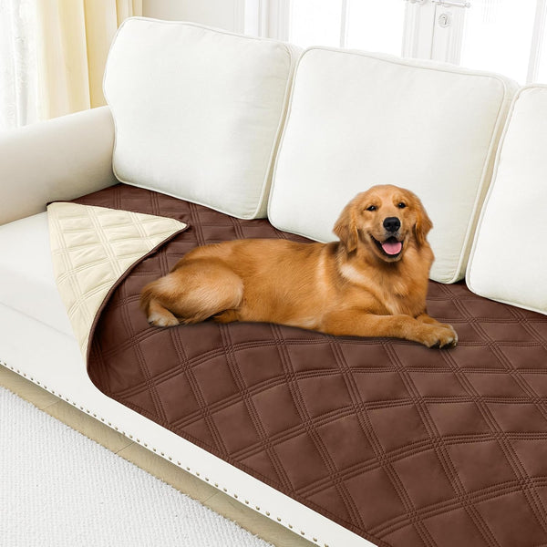 Smiry Waterproof Dog Bed Cover, Reversible Pet Blanket for Sofa Couch | Soft Washable Dog Blanket, Leakproof Couch Cover for Dogs Cats & Furniture Protection, 52X82, Grey/Dark Grey84