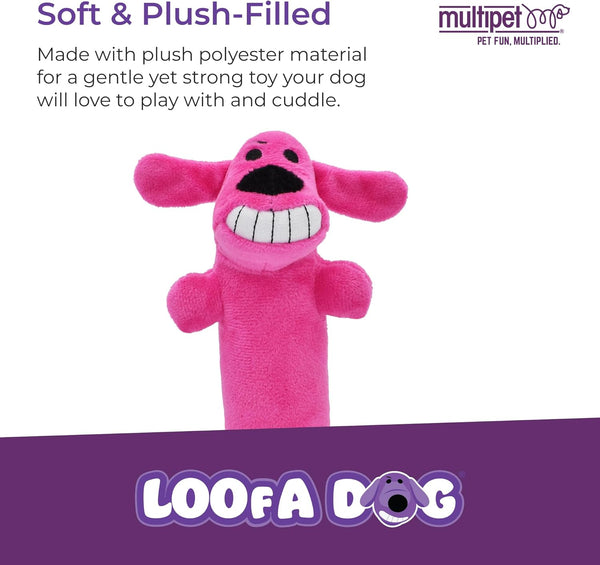 Multipet Original Loofa Dog Plush Toy - Squeaky Toy for All Dogs - Extra Soft Plush - Stuffed Animal Dog Toys for Playing (1 Count, 6”, Random Color Surprise)2