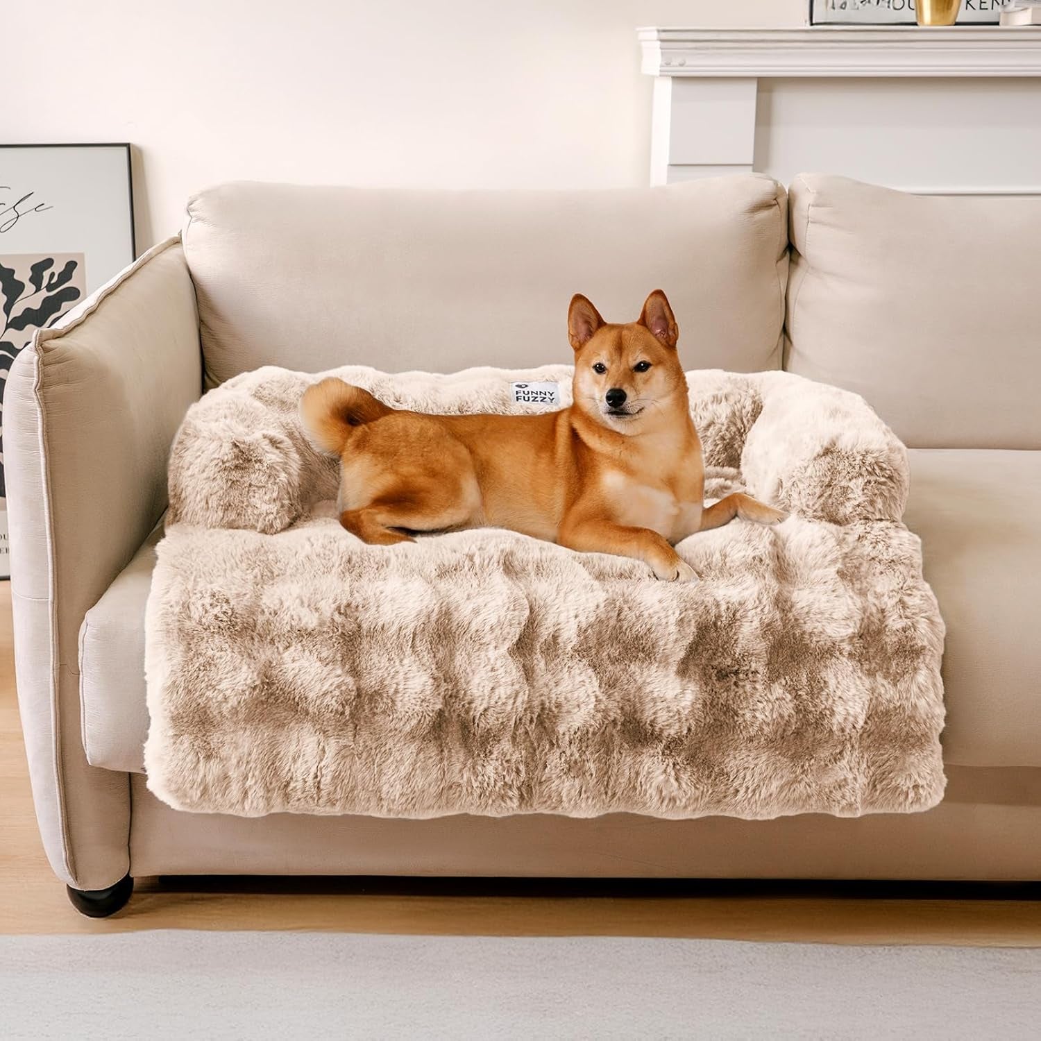 funny-fuzzy-pet-fluffy-fuzzy-couch-cover-calming-washable-dog-bed-sofa-protector-pets-mat-for-small-medium-dogs-and-cats-coffee-33-45-28-35-5-51-in