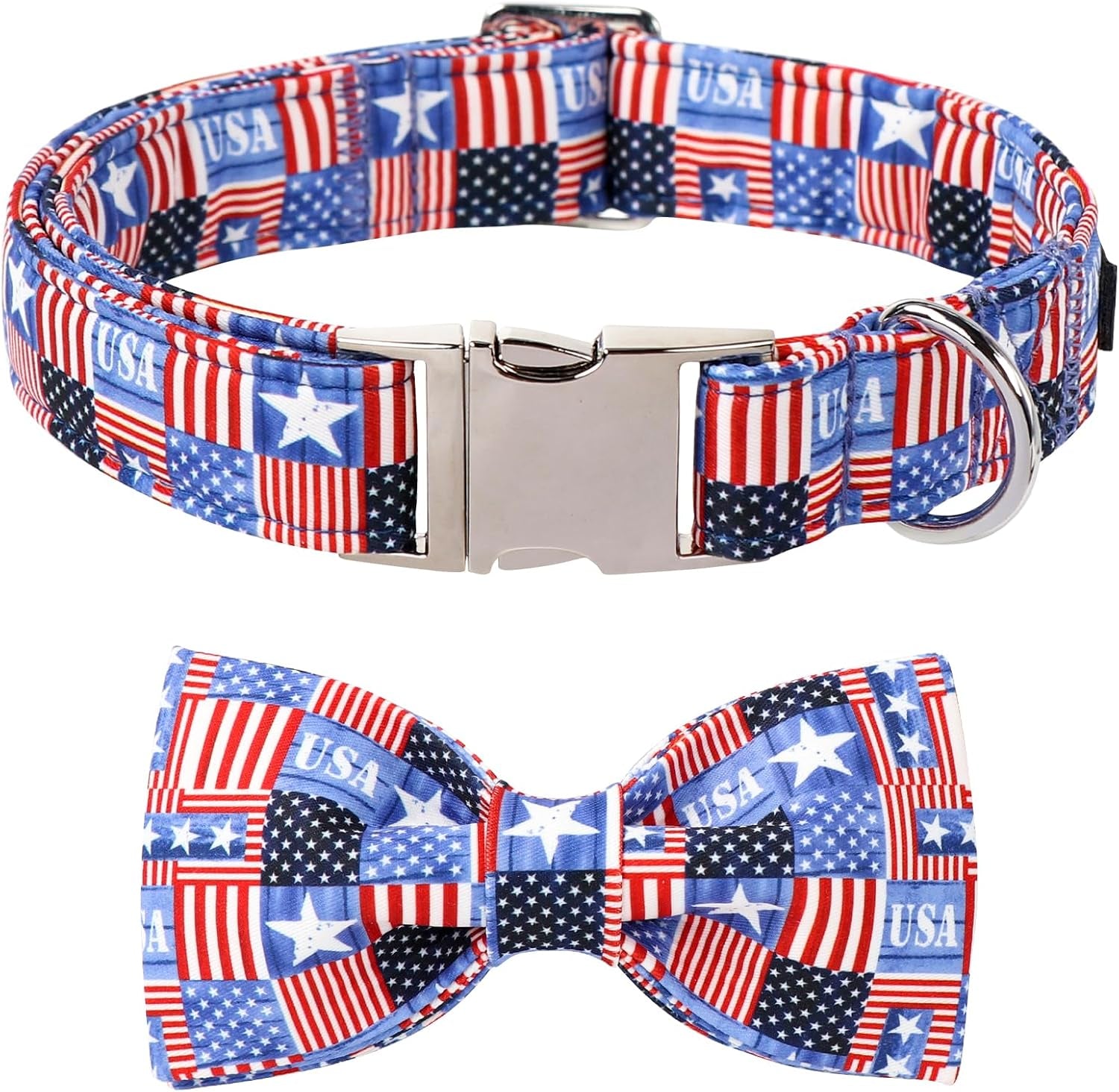 lionet-paws-boy-dog-collar-with-bowtie-comfortable-adjustable-cute-navy-blue-bow-tie-collar-for-male-dogs-gift-xlarge-neck-16-26-inches