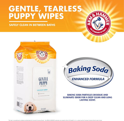 Arm & Hammer Puppy Grooming Wipes, Coconut Water, 100 Count | Paraben- and Sulfate-Free Formula with Coconut Water Gently Cleans Dogs and Puppies between Baths2