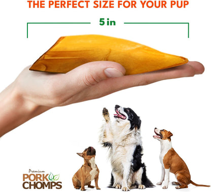 Pork Chomps Roasted Pork Skin Dog Chews, Ear Shapes, 10 Count4