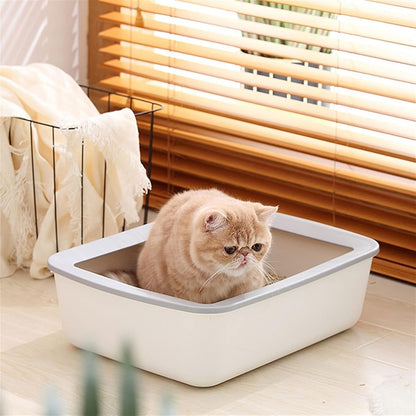 Dog Potty Training Toilet ﻿ Cat Litter Tray Semi-Enclosed Box Splashproof Large Kitten Poop Open Sand Table Toilet Kitty Supplies Are Available in Four Colors(A)7