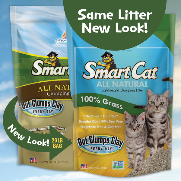 Smartcat All Natural Clumping Cat Litter, 20 Pound (320Oz 1 Pack) - Alternative to Clay and Pellet Litter - Chemical and 99% Dust Free - Unscented and Lightweight2