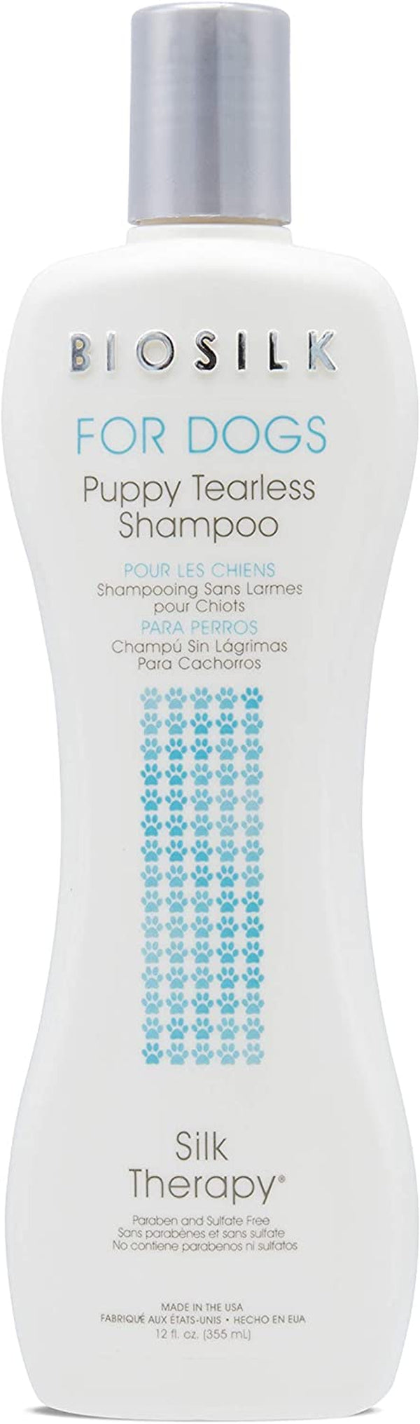 Biosilk for Dogs Puppy Tearless Shampoo, Gentle Dog Wash with Silk Proteins, Paraben and Sulfate Free Formula Helps Clean and Condition Coats for Puppies and Dogs, 12 Fl Oz | Paraben- and Sulfate-Free Formula with Silk Proteins Cleans and Conditions Puppy Coats1