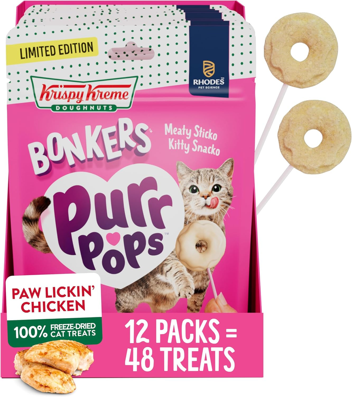 bonkers-purrpops-krispy-kreme-edition-freeze-dried-chicken-flavored-lollipop-cat-treats-4-pieces-pack-of-12