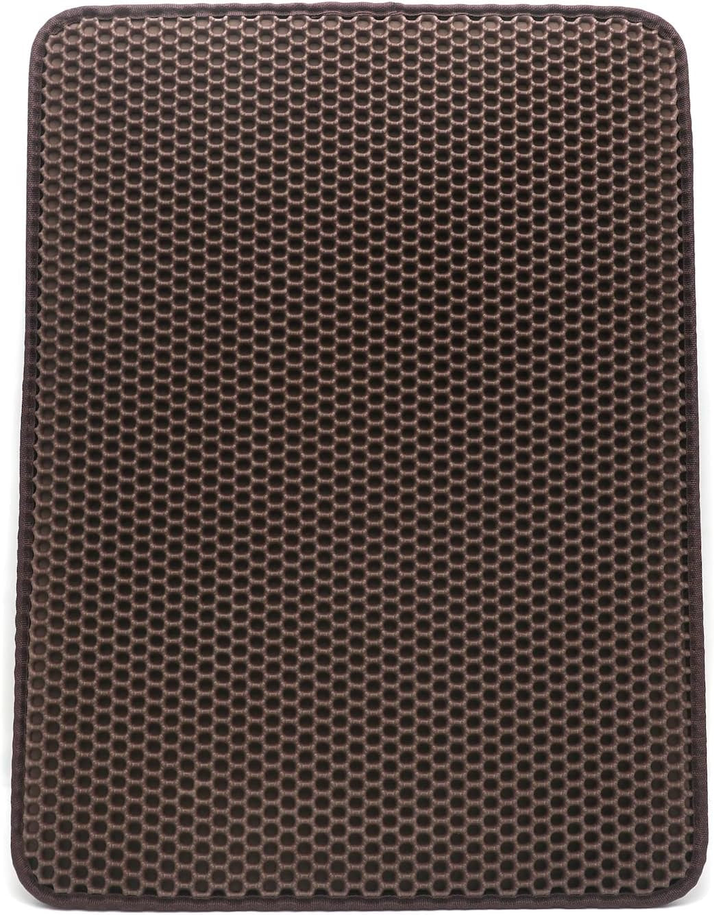 xkmt-animal-pet-supplies-cats-litter-housebreaking-65x55-brown-cat-litter-mat-double-layer-pad-trapper-folding-pad-eva-foam-rubber