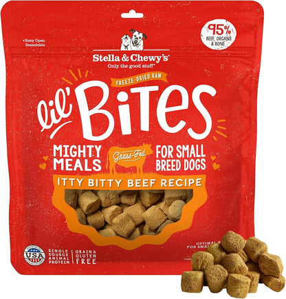 Stella & Chewy'S Freeze-Dried Raw Lil' Bites Itty Bitty Beef Recipe Small Breed Dog Food, 7 Oz. Bag (Beef)9