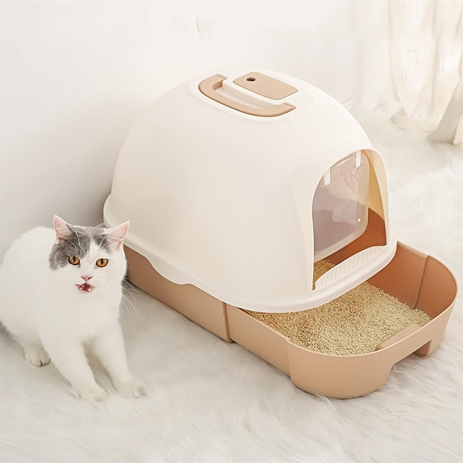 dog-potty-training-toilet-cat-litter-box-dome-drawer-design-with-scoop-enclosed-large-kitty-anti-splashing-suppliesb