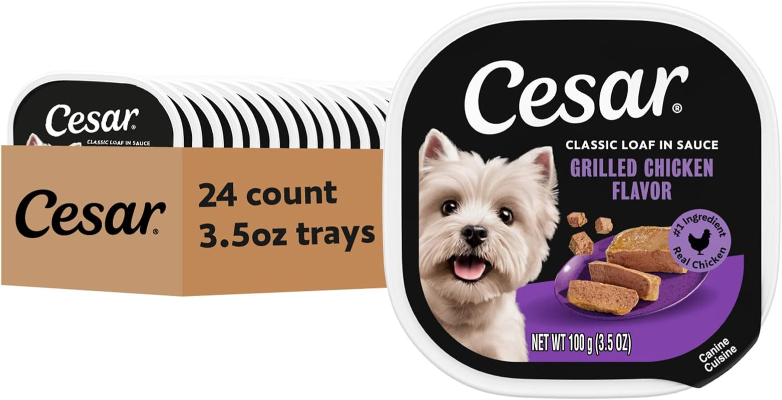 cesar-classic-loaf-in-sauce-wet-dog-food-filet-mignon-3-5-oz-24-count-made-in-usa-real-beef-1-ingredient-no-fillers-added-sugar-artificial-flavors-use-as-meal-or-topper-easy-peel-trays