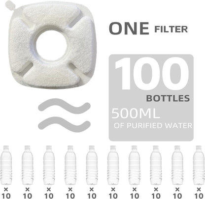 Cat Water Fountain Filter Pet Drinking Fountain Filter, Compatible with 67/95/135/85Oz Automatic Pet Dispenser, Triple Filtration Dog Fountain Filter, 4 Pack (4 Carbon Filters+4 Sponge Filters)5