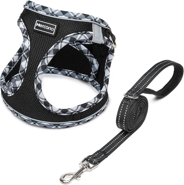 Mercano Soft Mesh Dog Harness and Leash Set, Step-In Reflective Breathable Lightweight Vest Harnesses with Safety Buckle for Small Dogs, Cats (Pink, S)13