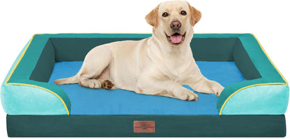 Comfort Expression Orthopedic Dog Bed for Extra Large Dogs with Bolster | Waterproof Dog Couch Bed with Washable Cover & Non-Slip Bottom, Supportive Egg Crate Foam XL Pet Bed, 42X30 Inch17