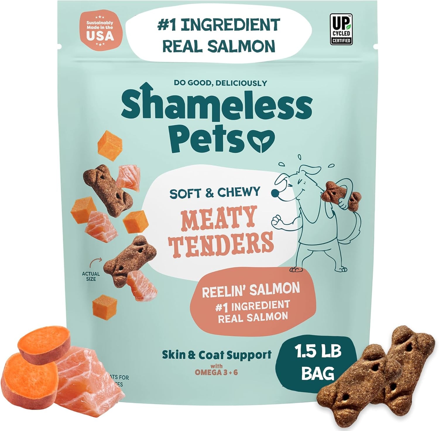shameless-pets-soft-dog-treats-bacon-me-crazy-meaty-tenders-soft-chewy-treats-for-dogs-real-bacon-1st-ingredient-grain-free-healthy-treats-for-small-medium-large-dogs-8oz