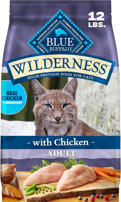 Blue Buffalo Wilderness with Salmon Natural High-Protein Grain-Free Dry Food for Adult Cats, Real Salmon First, Antioxidant-Rich Lifesource Bits Support Immunity, Promotes Strong Muscles, 5 Lbs.15