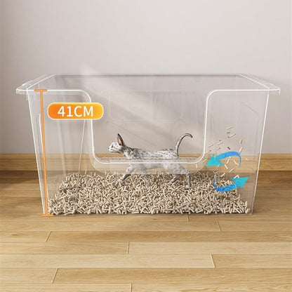 Pet Supplies, Litter Box for Large Cats,High Sides, Anti-Splash, Multi-Cat Use7