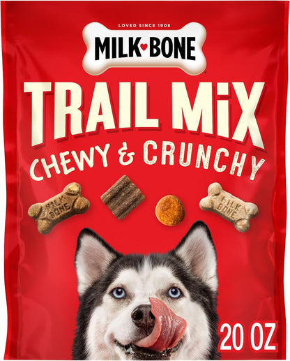 Milk-Bone Trail Mix Dog Treats, Real Beef & Sweet Potato Flavor, 20 Ounces | Made with Real Beef & Sweet Potato, Bite Sized Dog Treats in a Mix of Fun Shapes and Textures1