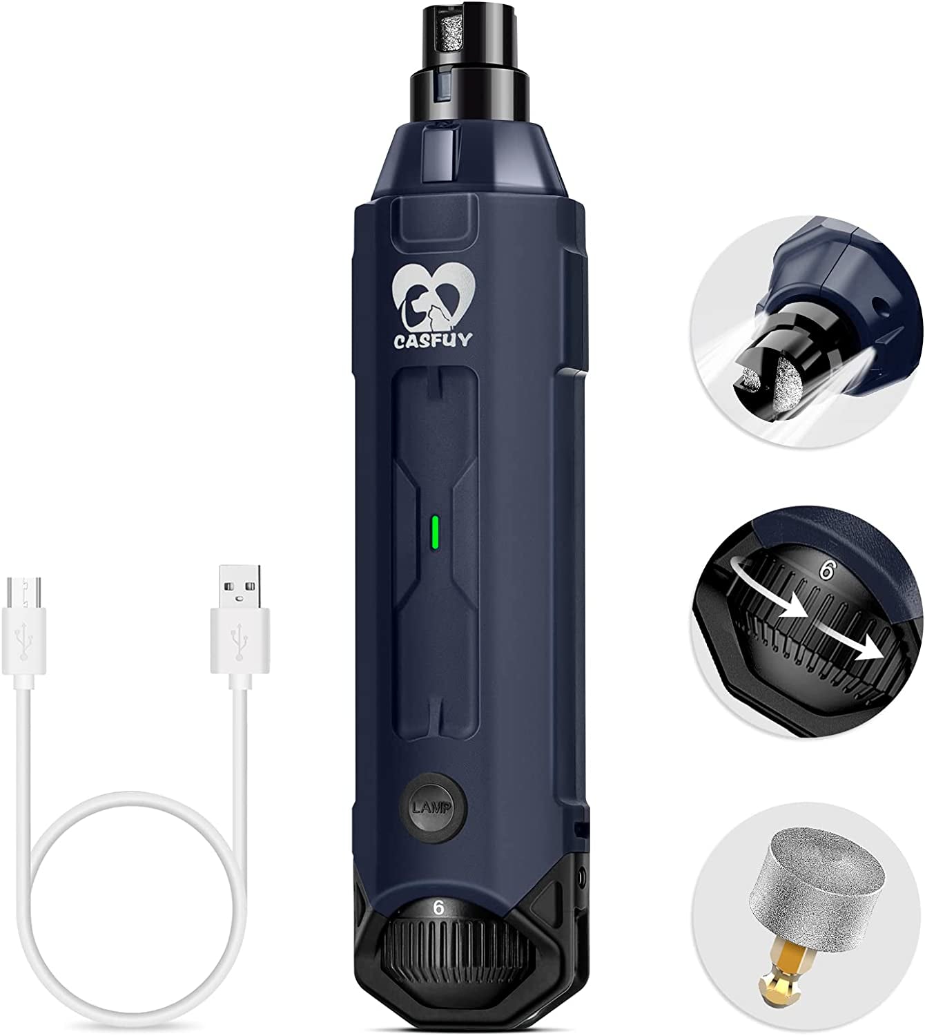 casfuy-6-speed-dog-nail-grinder-newest-enhanced-pet-nail-grinder-super-quiet-rechargeable-electric-dog-nail-trimmer-painless-paws-grooming-smoothing-tool-for-large-medium-small-dogs-blue