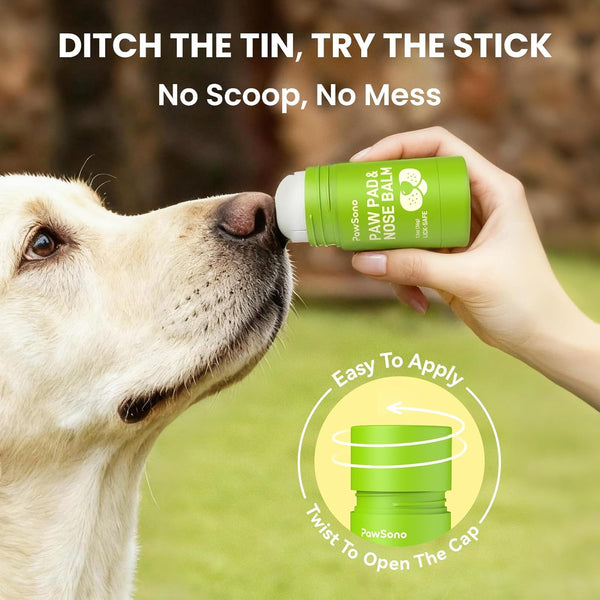 Pawsono Lick-Safe Dog Paw & Nose Balm with Coconut Oil | All-Natural Moisturizer & Soother for Dry, Cracked Pads & Snout, Heat & Cold Pavement Protection, Horse Hoof Care6