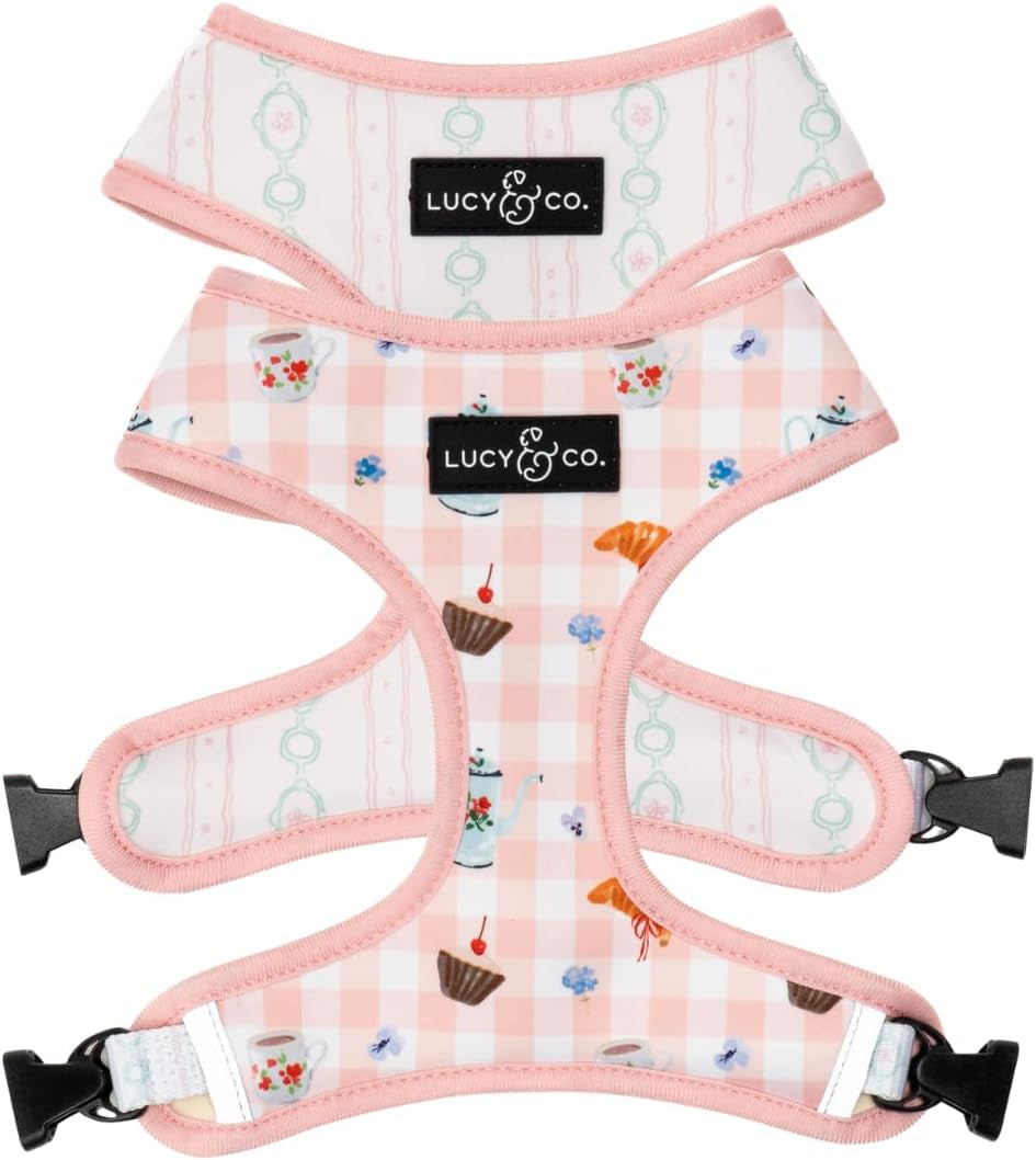 lucy-co-reversible-dog-harness-water-repellent-neoprene-dual-print-design-easy-swap-style-adjustable-comfort-fit-take-a-bow-reversible-harness-small