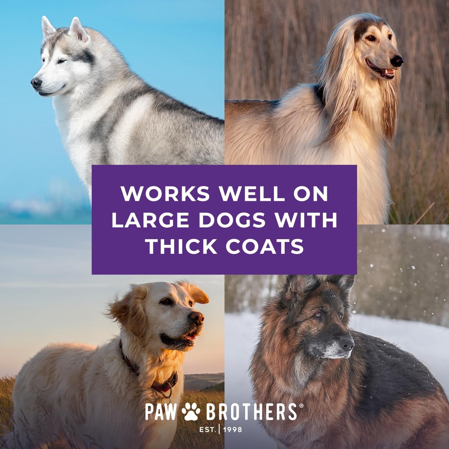 paw-brothers-professional-grade-extra-long-slicker-brush-ergonomic-handle-removes-loose-undercoat-and-tangles-for-dogs