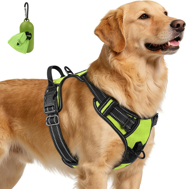 Joytale No Pull Dog Harness Medium Sized Dog, Front Clip, Black | Grab Handle for Instant Control, Padded & Adjustable Vest, Sturdy Metal D-Rings, for Safe Training & Daily Walking27