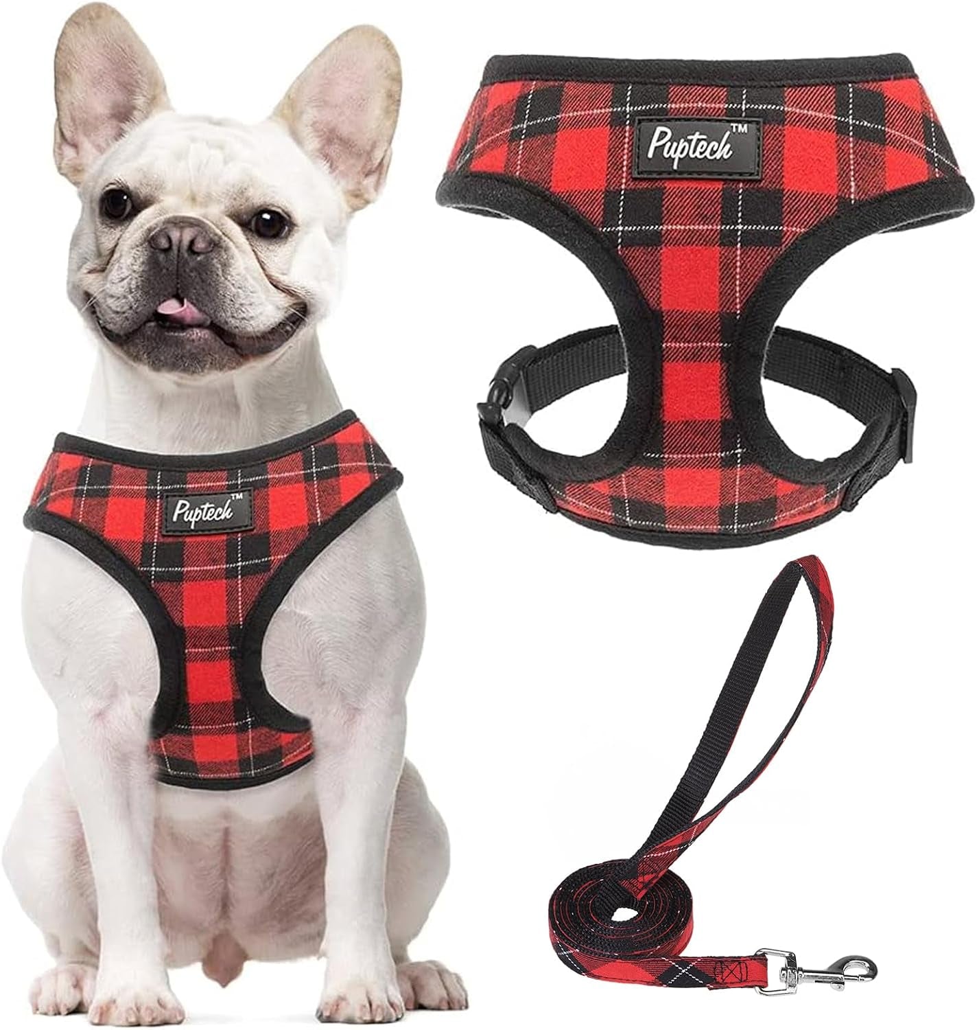 pupteck-soft-mesh-dog-harness-small-sized-and-leash-set-pet-puppy-cat-comfort-padded-vest-no-pull-harnesses-beige-s