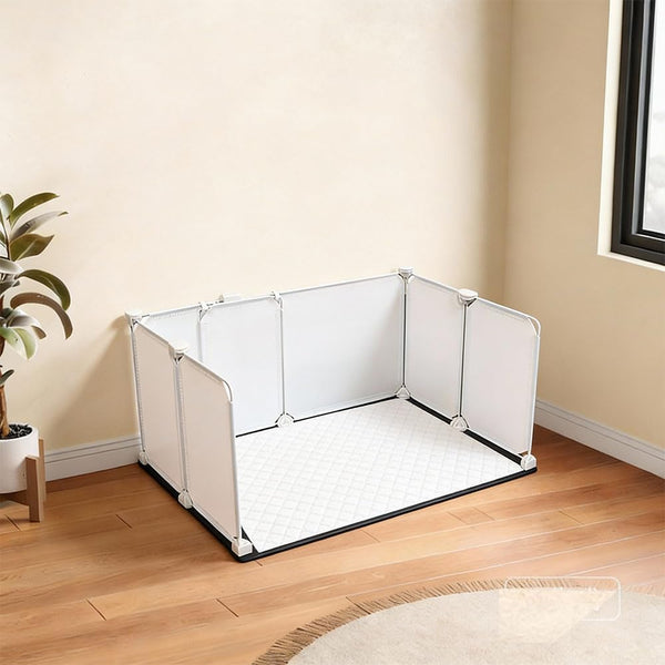 Litter Box Splash Guard, Litter Box Pee Shields for Dogs, Easy to Clean Indoor Dog Fence with Puppy Pee Pad Holder Tray Fits Suitable for Small and Young Dogs（Small）3