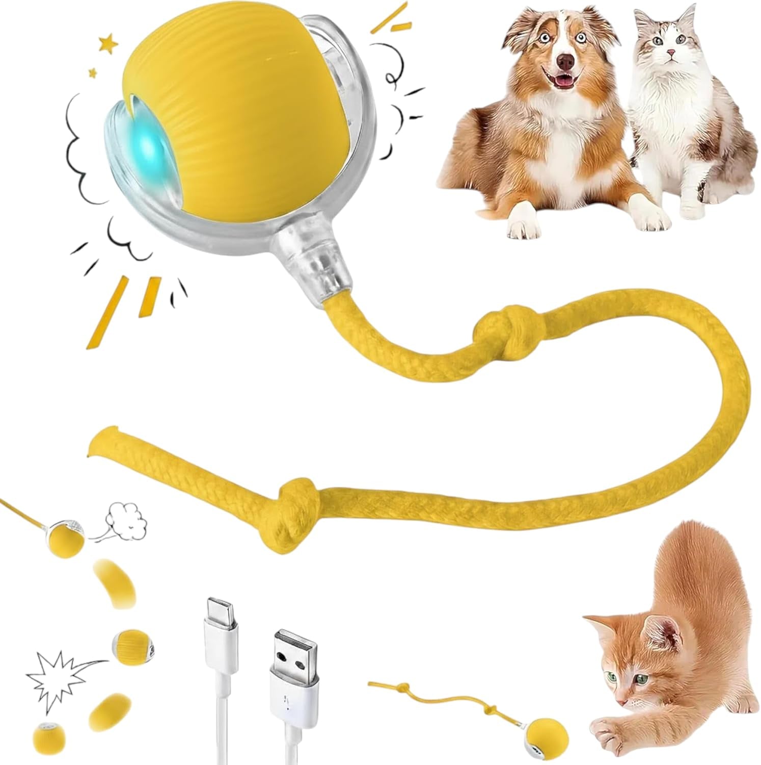 purrmitive-2026-durable-interactive-cat-toys-for-indoor-cats-dog-toys-ball-rolling-pet-ball-smart-automatic-cat-chase-balls-toy-interactive-dog-toys-speedy-tail-kitten-cat-toys-interactive-red