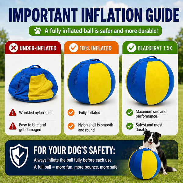 18 Inch Bite Resistant Herding Ball for Dogs, Aussies and Labs | 1000D Nylon Cover, Industrial-Grade Spiral Rubber Bladder, Anti-Burst Build, Lightweight, Easy to Clean, Elastic Bounce2